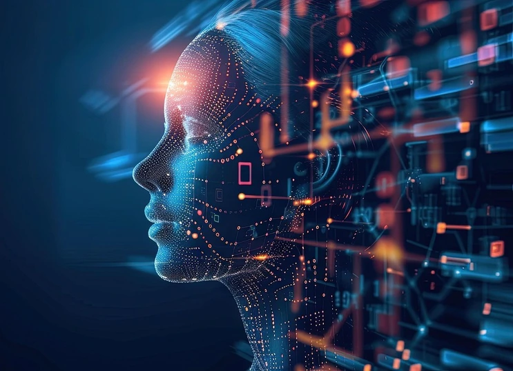 AI assistant interface on a laptop screen